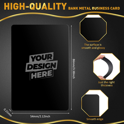 Premium Laser Engraving - Matte Black Metal Business Card