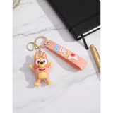3D PVC Figure Keychain - Bluey - Bingo Jumping Happy