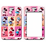 ID Card Badge Holder - Mickey & Friends - Minnie Mouse Posing Pink Checkered Pattern