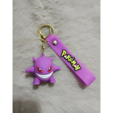 3D PVC Figure Keychain - Pokemon Gengar - Chibi Gengar Smiling