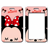 ID Card Badge Holder - Mickey & Friends - Minnie Mouse Face With Red Bow