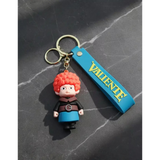 3D PVC Figure Keychain - Brave - Triplet Brother Blue Kilt