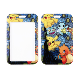ID Card Badge Holder - Pokémon - Pokemon (Pikachu, Bulbasaur, Squirtle, Charmander) in Van Gogh's Starry Night Style