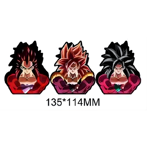3D Lenticular Sticker - Dragon Ball - Vegeta Super Saiyan 4, Gogeta Super Saiyan 4 & Goku Super Saiyan 4