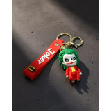 3D PVC Figure Keychain - DC Comics - Chibi Joker Figure With Green Hair (Style 2)