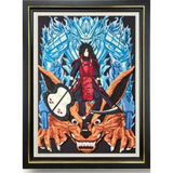 3D Light Frame - Naruto - Madara On Nine-tails Fox With Susanoo Aura