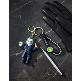 3D PVC Figure Keychain - Batman Joker - Joker Holding Knife And Carton
