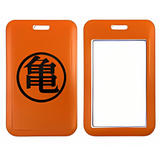 ID Card Badge Holder - Dragon Ball - Orange Card With Black Kame Symbol