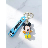 3D PVC Figure Keychain - Mickey and Friends - Mickey Baby Overalls Sitting