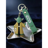 3D PVC Figure Keychain - Star Wars - Chibi Yoda Holding Staff