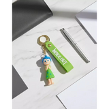 3D PVC Figure Keychain - Disney/Pixar - Joy From Inside Out Smiling Figure