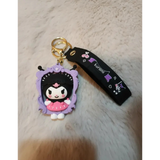 3D PVC Figure Keychain - Kuromi - Pink Dress Mirror
