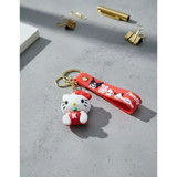 3D PVC Figure Keychain - Hello Kitty - Kitty Sitting K Apple