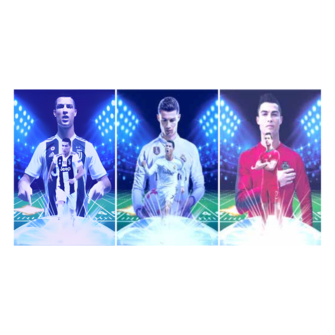 3D Lenticular Poster 12"x16" - Cristiano Ronaldo - Juventus, Real Madrid & Portugal Design