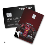 Credit Card Skin Sticker - Formula 1 - Ferrari #44 Red F1 Car (Dark Background)
