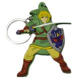 The Legend of Zelda Link with sword and Hylian shield PVC keychain