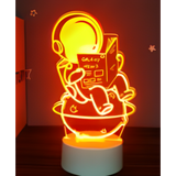 3D LED Night Light - Astronaut reading book on planet