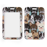 ID Card Badge Holder - French Bulldog Puppies