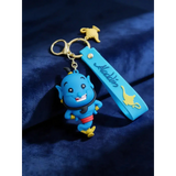 3D PVC Figure Keychain - Aladdin - Chibi Genie Emerging Lamp