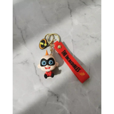 3D PVC Figure Keychain - Los Increibles Jack Jack Parr - Jack-jack Spiked Head Sitting