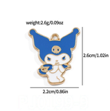 Bracelet Charm - Kuromi - Kuromi face black ears