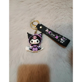 3D PVC Figure Keychain - Kuromi - Witch On Broom