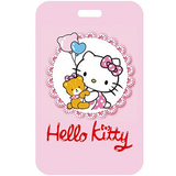 ID Card Badge Holder - Sanrio - Hello Kitty with teddy bear Lace-Framed Kitty Holding Bear, Balloons