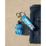 3D PVC Figure Keychain - KPop Demon Hunters - Blue Tiger Witch Hat
