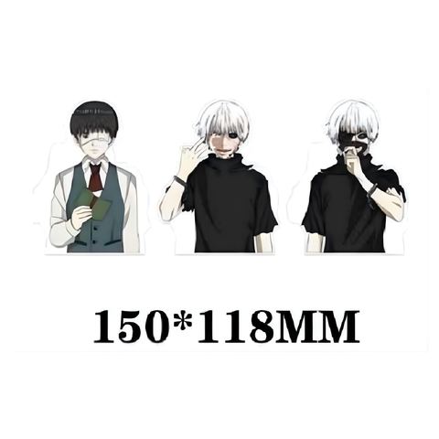 3D Lenticular Sticker - Tokyo Ghoul - Ken Kaneki Café Outfit & Black Shirt Forms