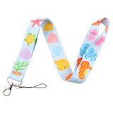 Lanyard - Sea Creatures on Light Blue