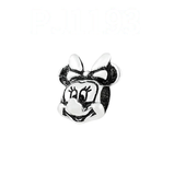 Bracelet Charm - Minnie Mouse - Minnie Mouse head with bow bead