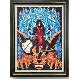3D Light Frame - Naruto - Madara On Nine-tails Fox With Susanoo Aura