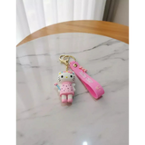3D PVC Figure Keychain - Hello Kitty - Kitty Fairy Holding Wand
