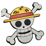 One Piece Straw Hat Pirates Jolly Roger PVC keychain