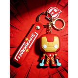 3D PVC Figure Keychain - Marvel - Iron Man Figure With Superheroes Strap