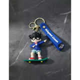3D PVC Figure Keychain - Detective Conan - Conan Edogawa On A Skateboard