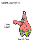 Bracelet Charm - SpongeBob SquarePants - Patrick Star arms raised