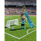 3D PVC Figure Keychain - Football Club - Messi Argentina Kit Celebration