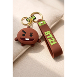 3D PVC Figure Keychain - Bt21 - Shooky Smiling