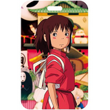 ID Card Badge Holder - Spirited Away - Chihiro Ogino In Red Dress With No-Face