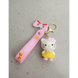 3D PVC Figure Keychain - Hello Kitty - Kitty Yellow Dress