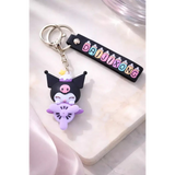 3D PVC Figure Keychain - Kuromi - Riding Airplane