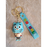 3D PVC Figure Keychain - The Amazing World of Gumball - Gumball Classic Outfit