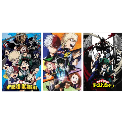 3D Lenticular Poster 12"x16" - My Hero Academia - Izuku Midoriya, Katsuki Bakugo, Shoto Todoroki & Other Heroes