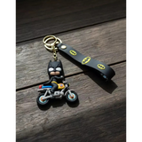 3D PVC Figure Keychain - Batman - Chibi Riding Motorcycle