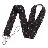 Lanyard - Halloween Cat and Pumpkin Pattern