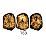3D Lenticular Sticker - Dragon Ball - Goku Three-panel Golden Super Saiyan Aura Power Trio