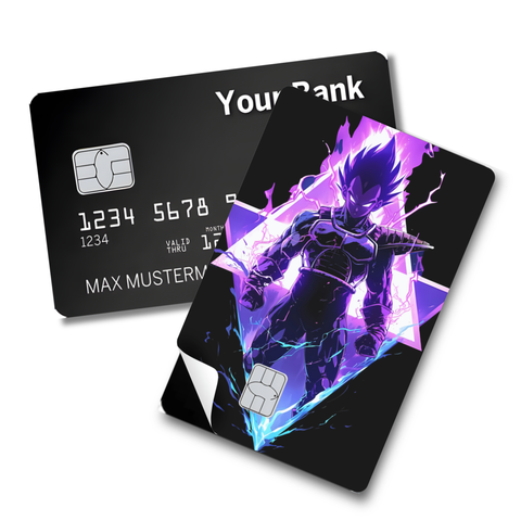 Credit Card Skin Sticker - Dragon Ball - Vegeta Power Aura