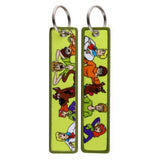 Embroidery Keychain - Scooby-Doo - The Gang (Green Background)