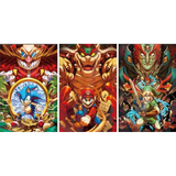 3D Lenticular Poster 12x16 - Sonic, Mario & Zelda - Sonic the Hedgehog, Dr. Eggman, Mario, Bowser, Link